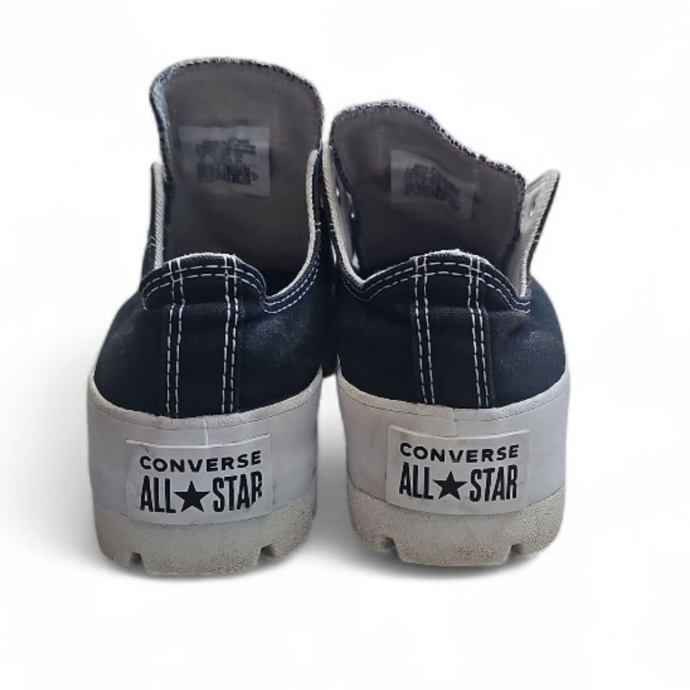 Converse Run Star Lugged Platform Sneakers Black Canvas Women’s 7 Grunge Y2K - Picture 4 of 10